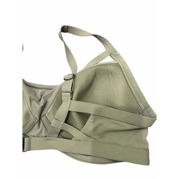 Athleta green square neck bikini swimsuit- size L - Picture 3 of 6